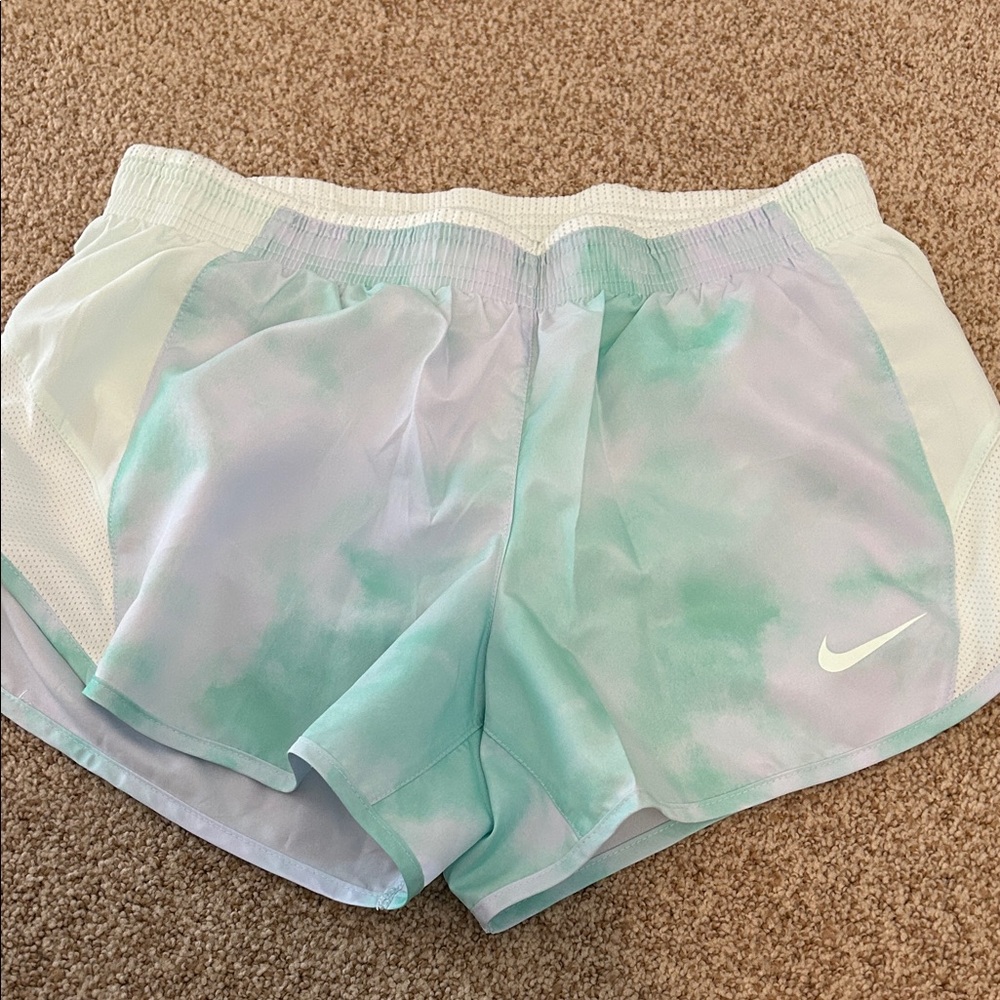 Nike Women's Running Shorts Trio - Mint, Black, Gray Tie-Dye - Picture 2 of 4